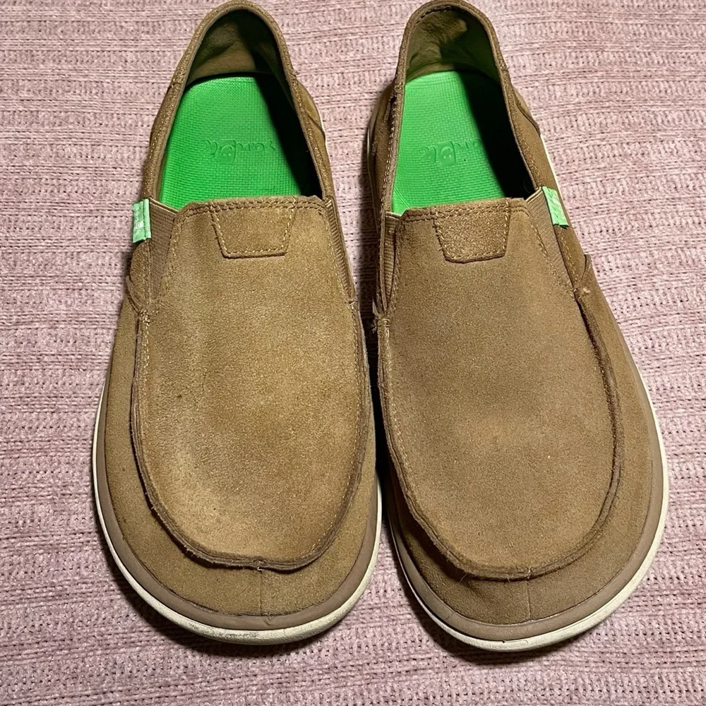 Sanuk‎ Brown Suede Slip-On Loafers